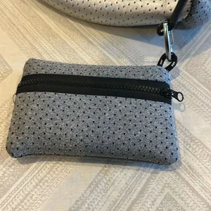 Ah-Dorned Women’s Silver/Heather Grey Neoprene Tote Bag with Small Zip Bag thumbnail 7