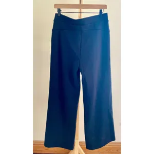 Avia Womens Black Wide Leg Fleece Pants Satin Side‎ Stripe High Rise Small NWT thumbnail 5