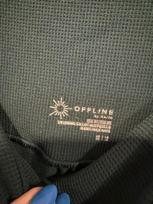 Green crossover waffle knit aerie offline‎ leggings thumbnail 3