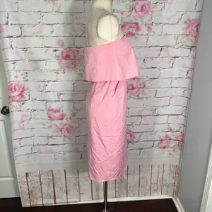 Lulu’s Lots of Love Light Pink Strapless Midi strapless flounce Dress thumbnail 8