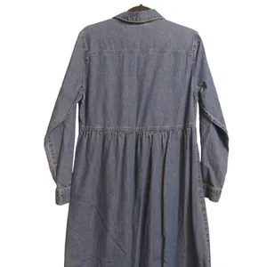 Disney Womens Shirt Dress Blue Denim Long Sleeve Embroidered Winnie The Pooh M thumbnail 8