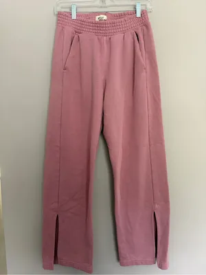 Pact Dusty Rose Courtside Split Leg Sweatpants Small thumbnail 2