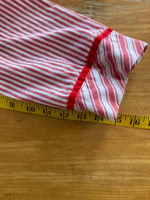 PINK Victoria's Secret Red & White Striped Button-Up Pajama Top thumbnail 8