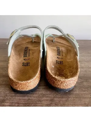 Birkenstock Mayari Gator Gleam Mineral Green Unisex Sandal Size 37 aka 6 #B1902 thumbnail 5