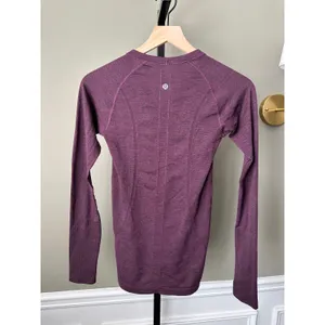 Lululemon Swiftly Tech Long Sleeve Crew Plum Black 4 thumbnail 3