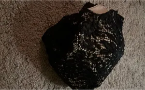Lace knee length dress w/padded bra area thumbnail 2