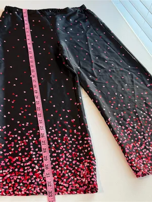 kate spade Black Pajama pants with Pink Heart Print thumbnail 6