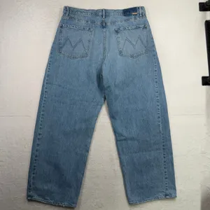 Mother Superior 34 The Half Pipe Flood Jeans Wide Leg Cropped in Material Girl thumbnail 14