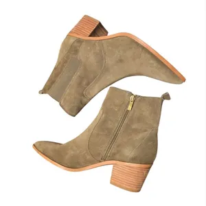 Franco Sarto Women's Sienne Green Suede Pointed‎ Toe Ankle Boots Size 8.5 thumbnail 5