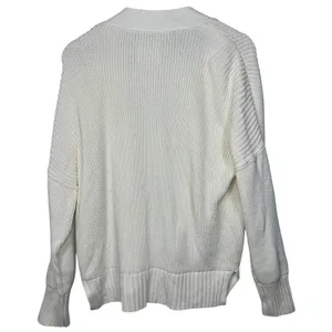 Abercrombie & Fitch Cream Ribbed Knit Long Sleeve V-Neck Cardigan Sweater Size M thumbnail 2