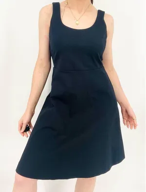 J. Crew Essential Black A-Line Mini Dress Sleeveless Formal Size S thumbnail 3