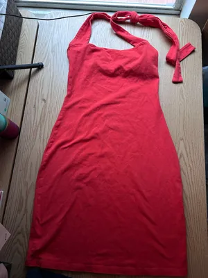 Womens Victoria’s Secret Dress Built in Bra Cotton/Elastane Stretchy Red/Pink Xs thumbnail 1