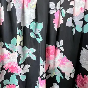 Lauren Conrad Women's Floral Print Tie Back Pleated Neck Blouse Sz M thumbnail 5