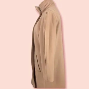 Vintage single button wool swing coat tan L Tan Size L thumbnail 2