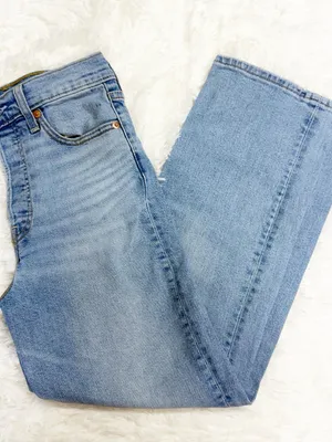 Levi’s Ribcage Straight Ankle Jeans Size 25 Light Wash High Rise thumbnail 7