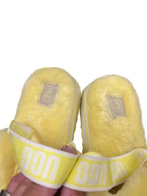UGG Fluff sugar platform wms yellow slingback casual sandals sz 10 SKU 10-654 thumbnail 11
