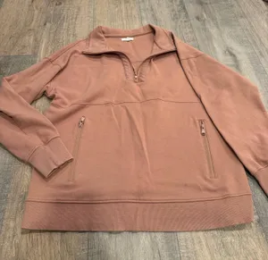 Maurice's pink quarter zip thumbnail 1