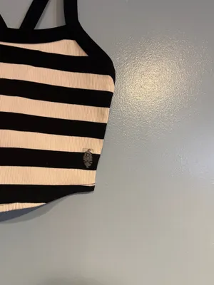 Free People All Clear Striped Black and White thumbnail 2
