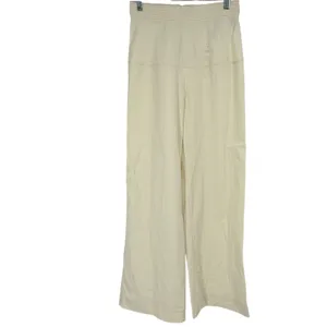 Zara NWT Cream High Rise Wide Leg Pants Women's‎ Small Minimalist thumbnail 2