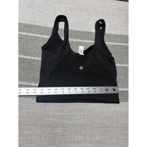 Lululemon Align Tank Top Black Nulu Cropped Yoga Bra Top Size 4 m thumbnail 3