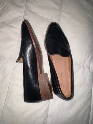 Madewell Black Leather Slip-On Loafers with Brown Sole thumbnail 6