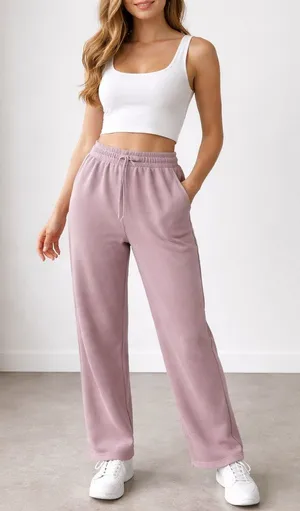 Skims pink sweatpants Large loungewear athletic comfy soft thumbnail 1