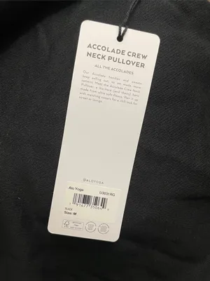 Alo Yoga NWT Accolade Crew Neck Pullover Black Size M Oversized thumbnail 8