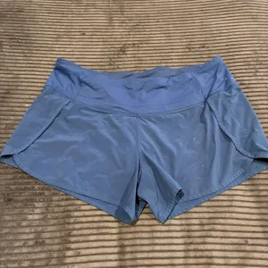Lululemon Speed Up LR Lined Short 3.5" Lined Powder Blue Size 8 See Pics thumbnail 2