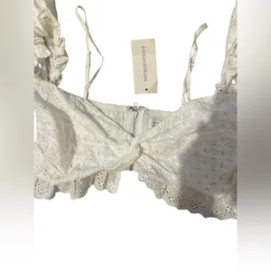 Hot & Delicious White Eyelet Crop Top – NWT thumbnail 2