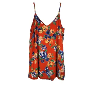 Lulus‎ V-Neck Sleeveless Red Floral Print Mini Dress XL Made in USA thumbnail 2