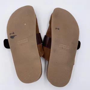 Old Navy Women's Faux Suede Clog Shoes Size 8 Chestnut Brown Chunky Buckle Y2K thumbnail 8