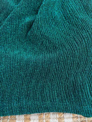 Lulus Emerald Green Shimmer Bodycon Dress Size Small NWT Ruffle Party thumbnail 5