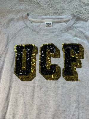Victoria's Secret PINK x 5th & Ocean UCF Sequin Sweatshirt Size S thumbnail 4