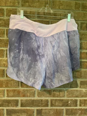 Nike Lavender Athletic Running Shorts with Pale Pink Waistband thumbnail 3