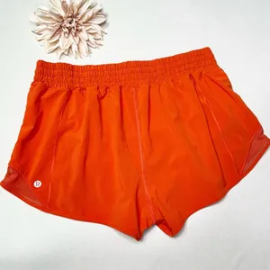 Lululemon Hotty Hot High Rise Athletic Shorts Autumn Red Orange 12 thumbnail 7