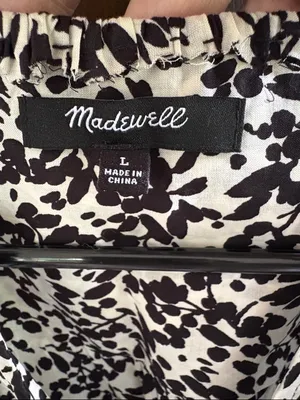 Like New Madewell Ruffle Floral Button Front Top Size Large thumbnail 7