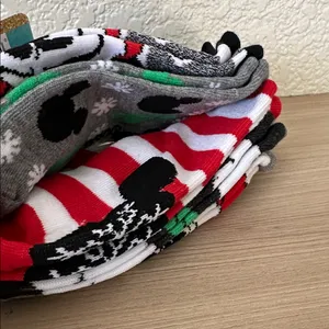 Disney Black, White, and Red No show Casual Socks 5 pairs thumbnail 3