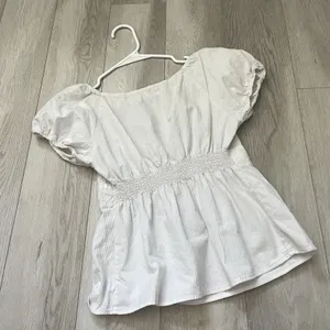 Brandy Melville Top milkmaid striped crop blair womens White (one size) coquette thumbnail 5