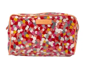 Vera Bradley‎ Bright Confetti Transparent Travel Pouch Makeup Bag thumbnail 1