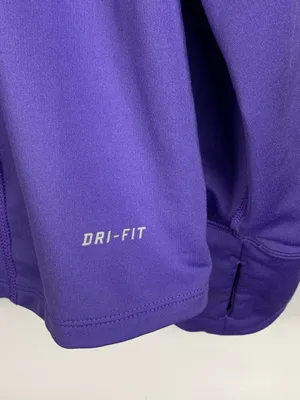 Nike Dri-FIT Womens Half Zip Pullover Purple Running Thumbholes Long Sleeve M thumbnail 13