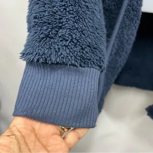 Koolaburra by Ugg Plush hooded Cardigan Size S Blue Oversized Open Front Pockets thumbnail 4