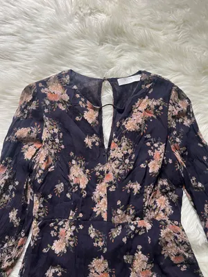 Astr the Label Floral Print Long Sleeve Romper Size XL thumbnail 5