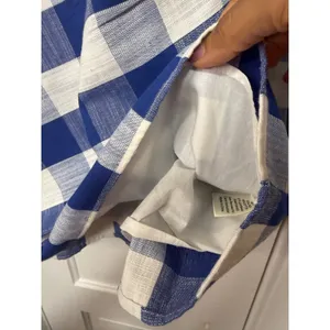 Blue Pepper Blue White Gingham Mini Wrap Dress Wooden Buckle Summer Picnic L thumbnail 12