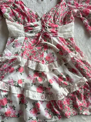 For Love & Lemons Rosalyn Mini Dress Pink thumbnail 5