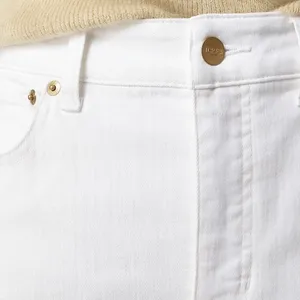 NWT!! J. CREW Curvy Slim Wide Denim Jeans Solid White Raw Hems Stretch‎ Size 27 thumbnail 5
