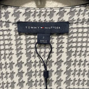 Tommy Hilfiger Black and White Plaid Long Sleeve Dress thumbnail 2