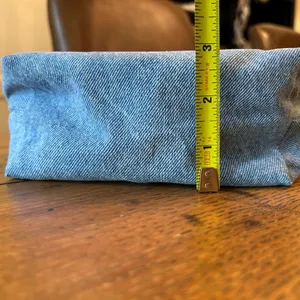 John Galt/Brandy Melville Blue Denim Cosmetic Bag thumbnail 9