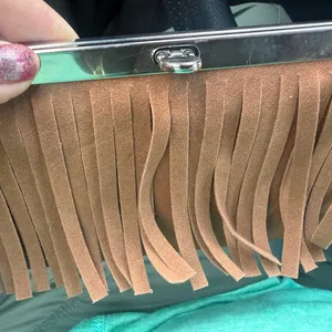 Fringed Tan Clutch Wallet Brown thumbnail 4