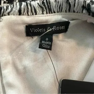 Violet & Roses dress sz 0 Tweed black checkered‎ thumbnail 3
