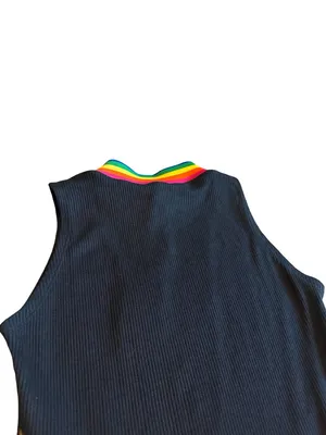 Jaded London Black Bodycon Dress Cutout Mesh Rainbow Collar Size Small NWT thumbnail 7